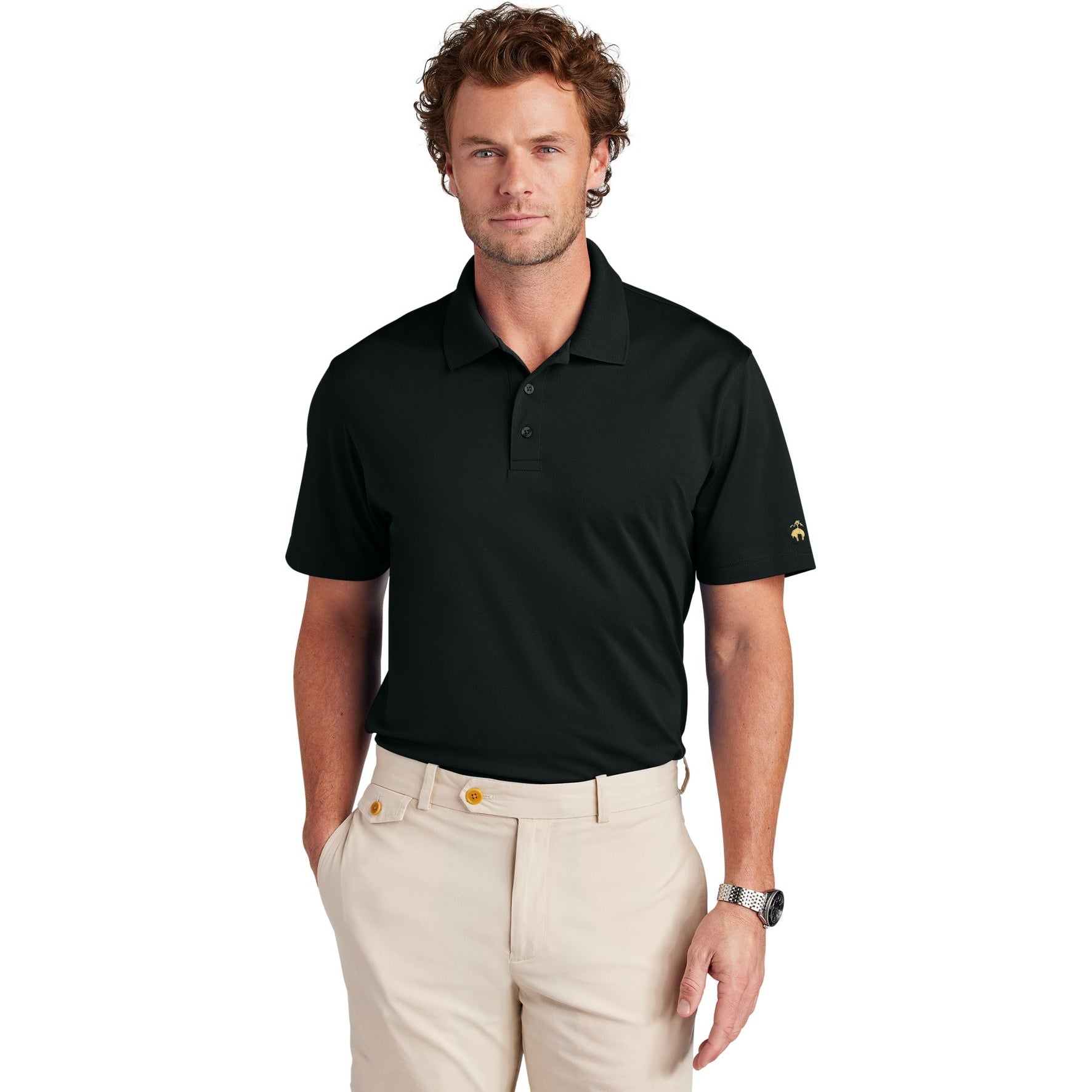 Brooks Brothers-Brooks Brothers® Mesh Pique Performance Polo BB18220-MedTech-2
